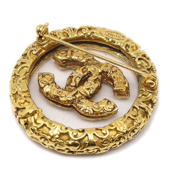 CHANEL Medallion Brooch Pin Gold 93A 99497 - Picture 3 of 4